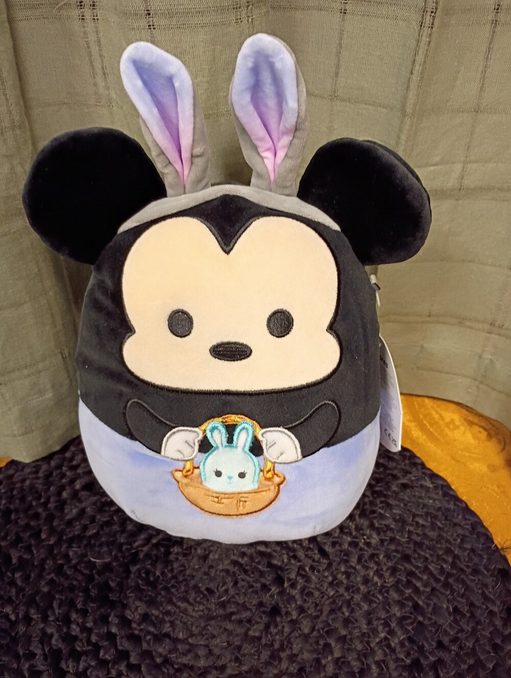 NWT Original Squishmallows Mickey Mouse (Bunny Ears And Basket) Size 8"
